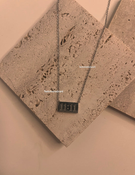 11:11 silver necklace