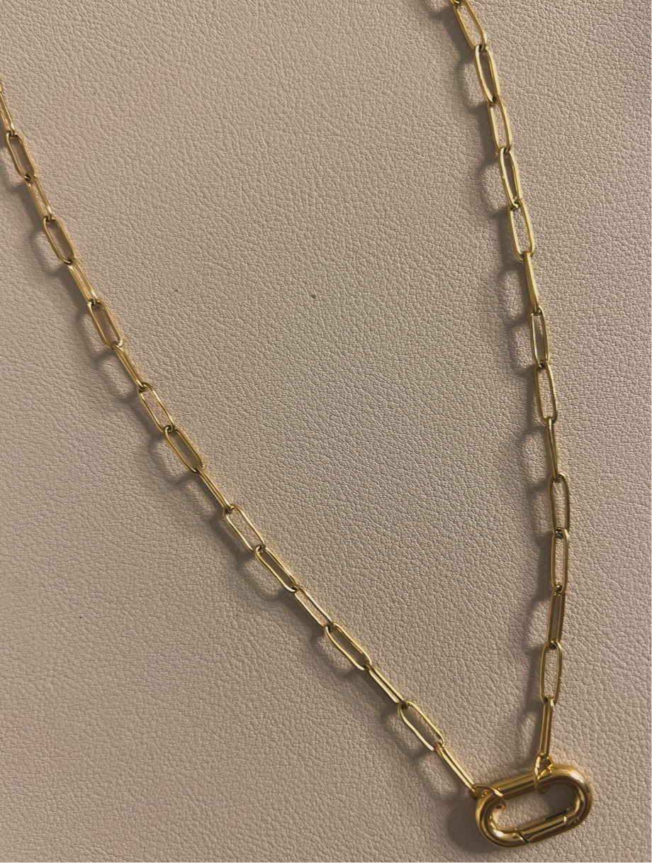 Lock charm necklace