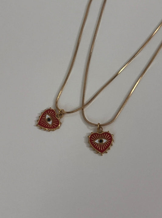 Red hear necklace